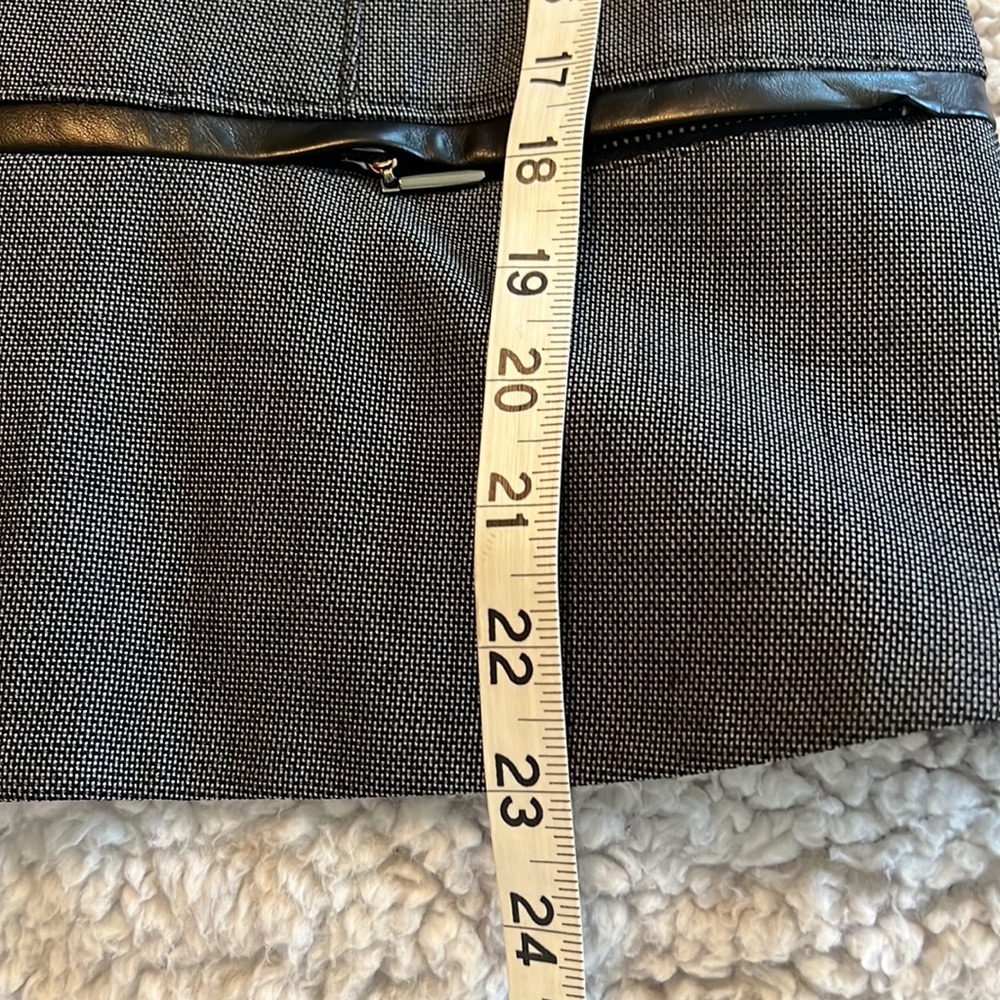NWT White House Black Market Zip Moto Jacket/Blazer with Faux Leather Trim - Picture 11 of 13